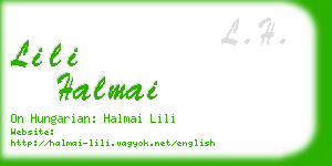 lili halmai business card